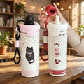 Cute Cartoon Tumbler with Straw – Keep Drinks Hot & Cold All Day