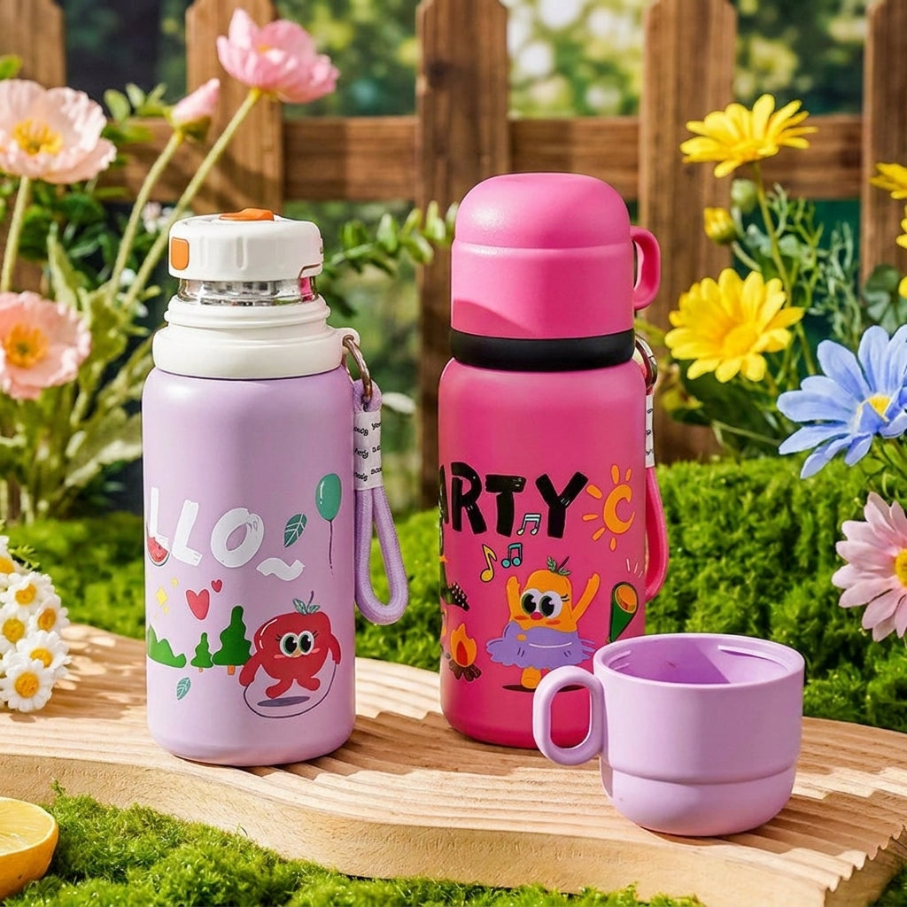 Cartoon Thermal Cup with Leakproof Design – Cute & Practical